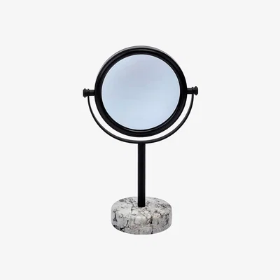 Amara Aquanova - Nero Marble Mirror - White