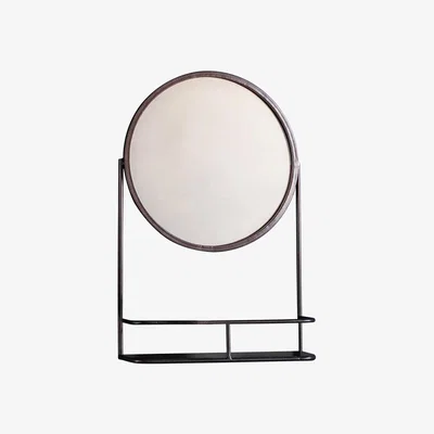 Barker and Stonehouse Circular Mirror with Shelf | Barker & Stonehouse