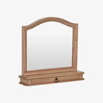 Barker and Stonehouse Lille Natural Mindi Wooden Gallery Mirror, Brown | Barker & Stonehouse