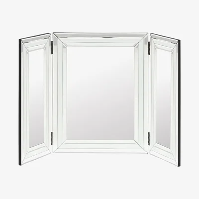Barker and Stonehouse Krystal Vanity Mirror, White Glass and Mirror