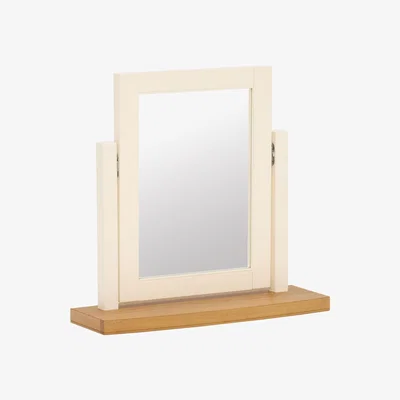 Barker and Stonehouse Carrington Vanity Mirror, Ivory and Oak