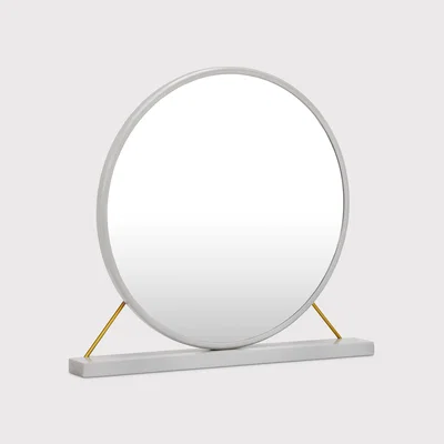 Barker and Stonehouse Verity Round Mirror, Grey Glass | Barker & Stonehouse