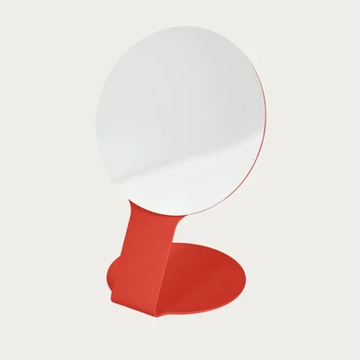 Bombinate.com Poppy Red Feys Table Mirror