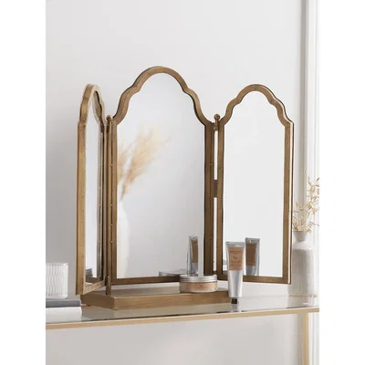 Cox and Cox Folding Table Mirror Brass