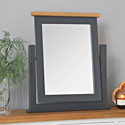 Chiltern Oak Furniture Hampshire Blue Painted Oak Dressing Table Mirror