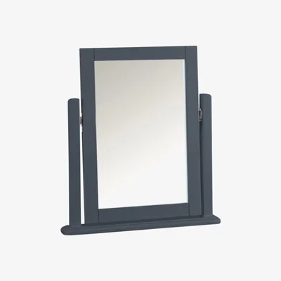 Chiltern Oak Furniture Gloucester Midnight Grey Painted Dressing Table Mirror