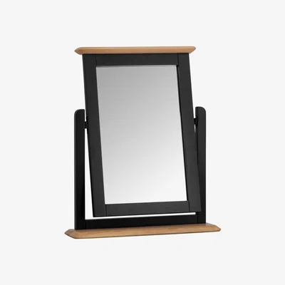 Chiltern Oak Furniture Bergen Black Painted Oak Vanity Mirror