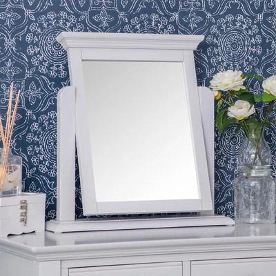 Chiltern Oak Furniture Banbury Grey Painted Vanity Mirror