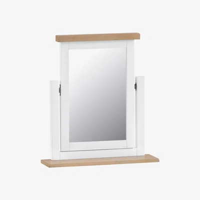 Chiltern Oak Furniture Suffolk White Painted Oak Dressing Table Mirror