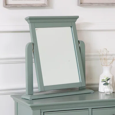 Chiltern Oak Furniture Banbury Sage Green Painted Vanity Mirror
