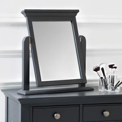 Chiltern Oak Furniture Banbury Midnight Grey Painted Vanity Mirror