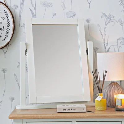 Chiltern Oak Furniture Gloucester White Painted Dressing Table Mirror