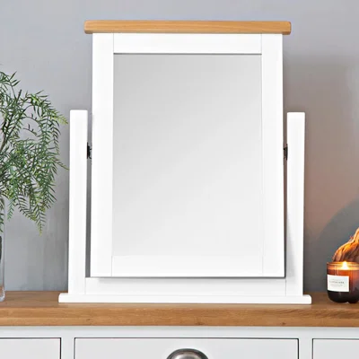 Chiltern Oak Furniture Hampshire White Painted Oak Dressing Table Mirror