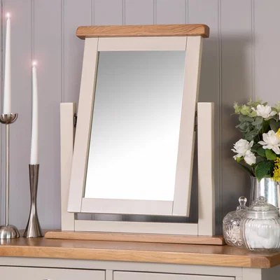Chiltern Oak Furniture Chester Stone Painted Oak Dressing Table Mirror