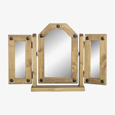 Dunelm Corona Triple Swivel Mirror Brown