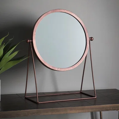 Dunelm Webber Copper Dressing Table Mirror Brown