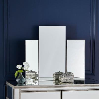 Dunelm Glass Dressing Table Mirror 60x73cm Silver Effect
