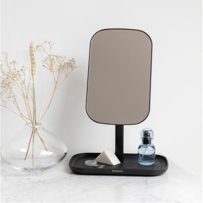 Dunelm Brabantia Dark Grey Mirror with Storage Tray Grey