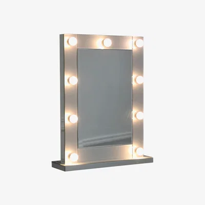 Furniture123 Bella Grey Hollywood Dressing Table Mirror 9 Lights with Dimmer Switch