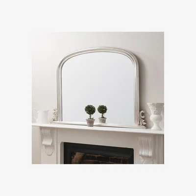 Furniture123 Silver Frame Overmantel Mirror