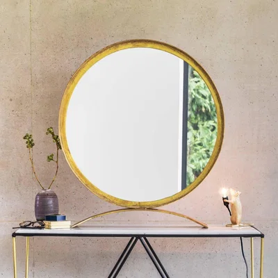 Graham & Green Zander Large Gold Table Mirror