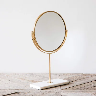 Graham & Green White Marble Base Mirror