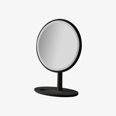 Knees Nile Medium Round Dressing Table Mirror - Black