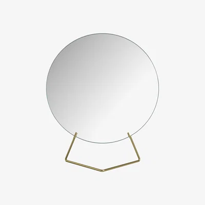 Nordic Nest MOEBE Table mirror Ø20 cm Brass
