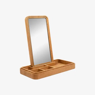 Nordic Nest Spring Copenhagen Mirror with jewellery box 32 cm Oak