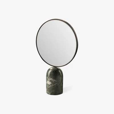 Nordic Nest POLSPOTTEN Round Marble table mirror Green