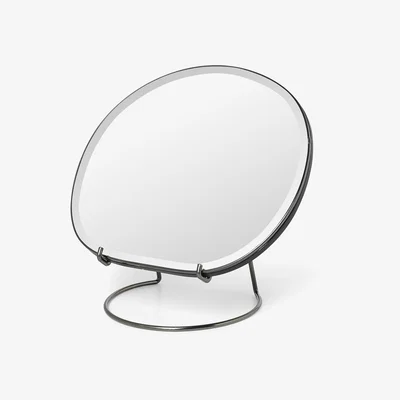 Nordic Nest Pond table mirror Dark chrome