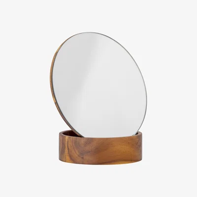 Nordic Nest Bloomingville Rita table mirror Ø18 cm Acacia