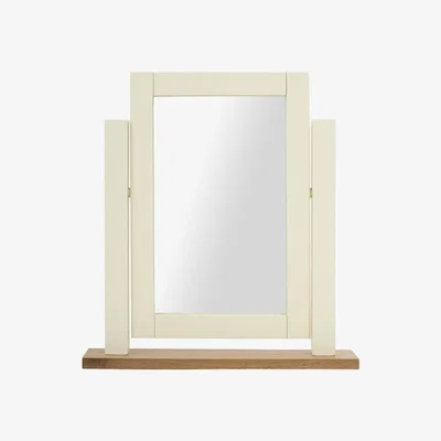 Oak&More Somerset Oak and Cream Adjustable Dressing Table Mirror