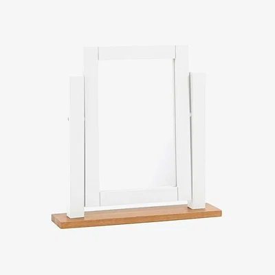 Oak&More Ex-display Somerset Oak and White Adjustable Dressing Table Mirror