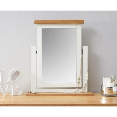 Oak&More Eden Oak and White Trinket Mirror