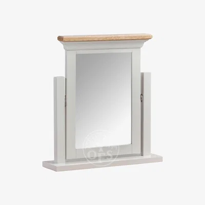 Oak&More Wedmore Oak and Grey Painted Dressing Table Mirror