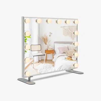 The Range Wall-Mounted Makeup Mirror - Silver