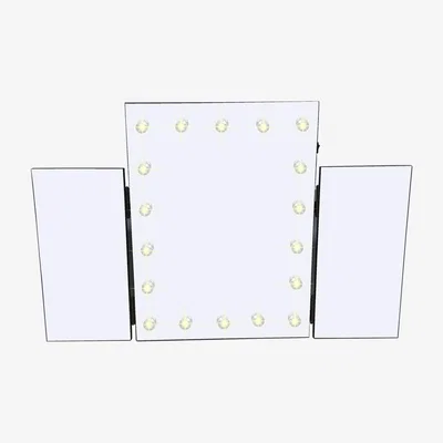 The Range Hollywood Style Foldable LED Lamp Makeup Cosmetic Mirror  - Silver