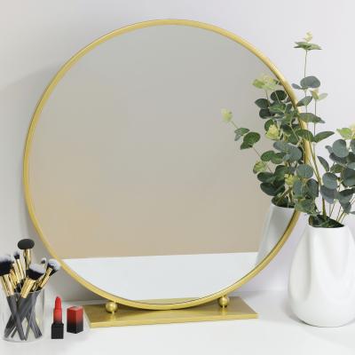 The Range Circular Desktop Mirror - Gold