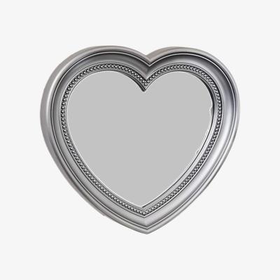 The Range Heart Shaped Wall Hanging Bathroom Mirror Stylish Decor - Silver