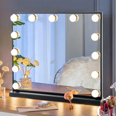 The Range Rectangle LED Makeup Vanity Mirror - Black / 5.03kg