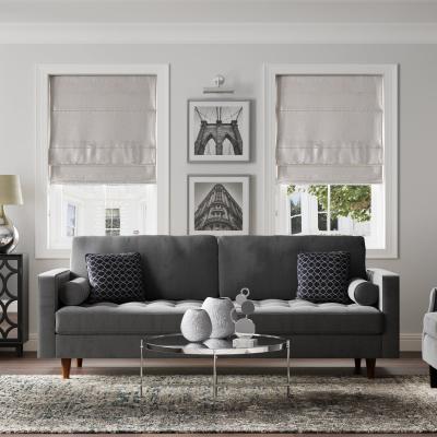 Dunelm Luxe Texture Silver Roman Blind Silver