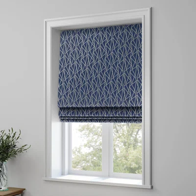 Dunelm Geomo Made to Measure Roman Blind Geomo Woven Ink