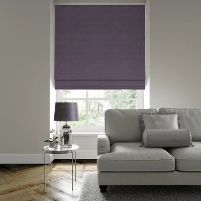 Dunelm Tone Made to Measure Fire Retardant Roman Blind Tone Grape