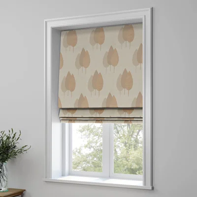 Dunelm Plato Made to Measure Roman Blind Plato Chenille Natural