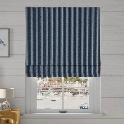 Dunelm Cromer Stripe Made to Measure Roman Blinds Cromer Stripe Indigo