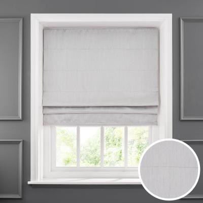 Dunelm Faux Silk Silver Blackout Roman Blind Silver