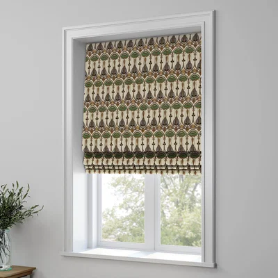 Dunelm Belle Epoque Made to Measure Roman Blind Belle Epoque Woven Petrol