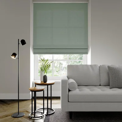 Dunelm Belvoir Recycled Polyester Made to Measure Roman Blind Belvoir Seafoam