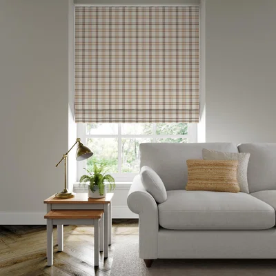 Dunelm Esk Made to Measure Fire Retardant Roman Blind Esk Butterscotch